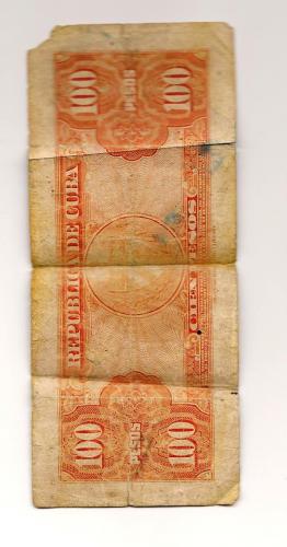 Vendo: Billete de 100 pesos cubano del año 1 - Imagen 2
